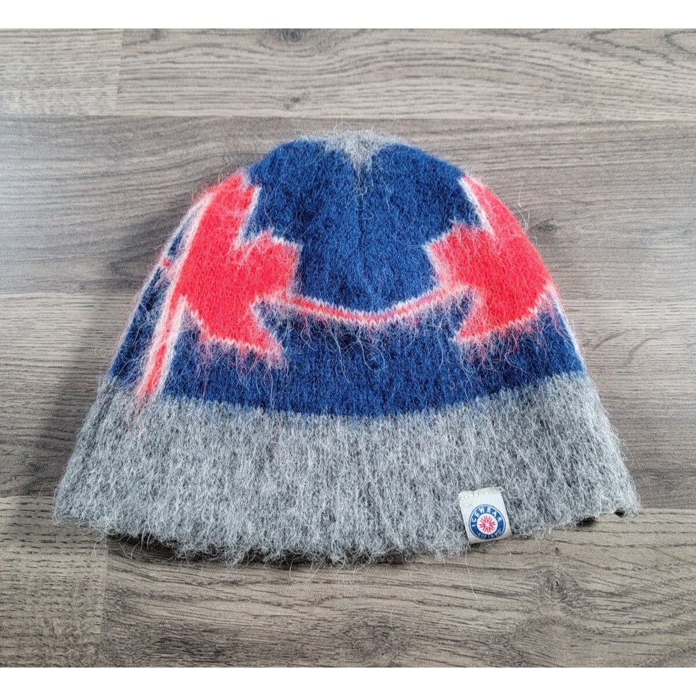 ICEWEAR Icelandic Wool Beanie Small/Medium Maple Leaf Cap Hat Winter Warm Gray